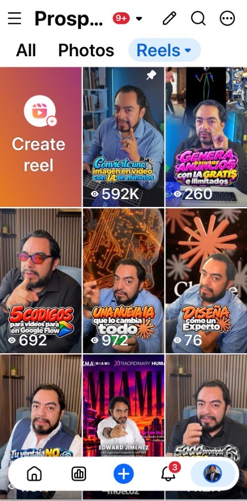 Reel Viral de IA con +592,000 vistas