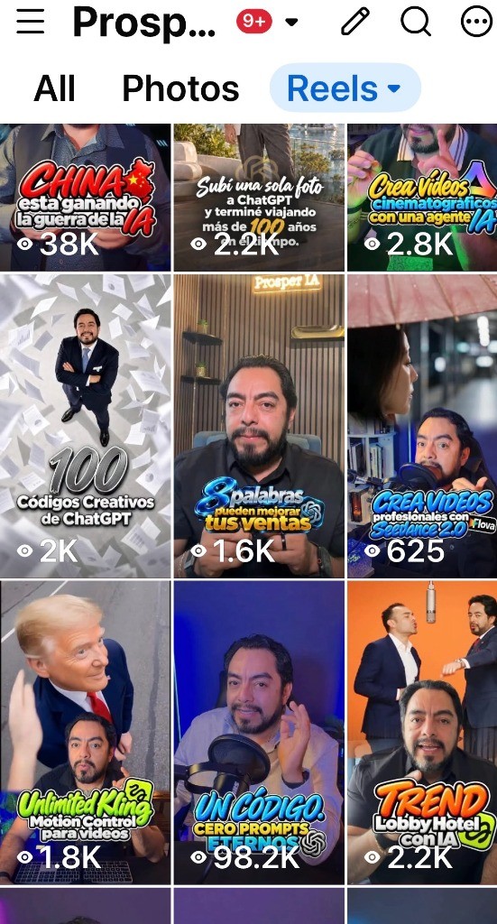 Catálogo de Reels virales con IA